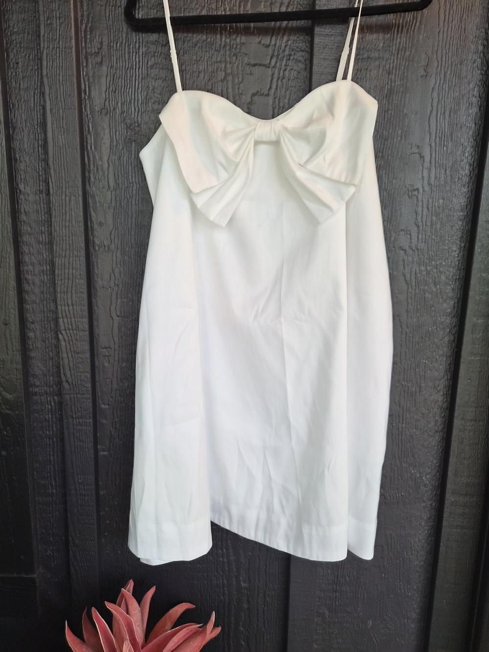 White Bow-Front Spaghetti Strap Dress - A New Day